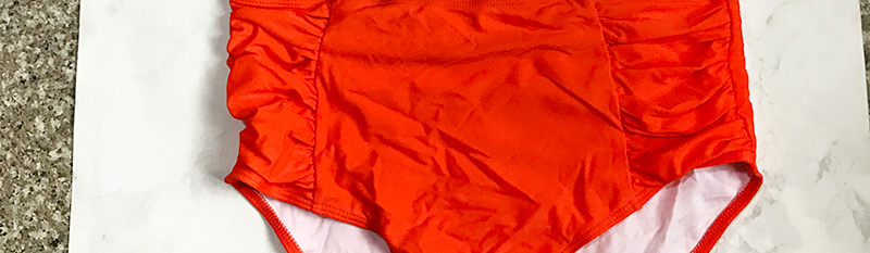 Fashion Color Printed Split High Waist Swimsuit,Swimwear Sets