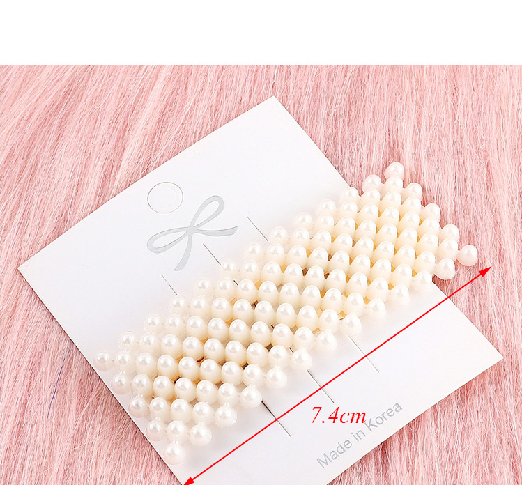 Fashion Gold Rectangular Pearl Hair Clip,Hairpins