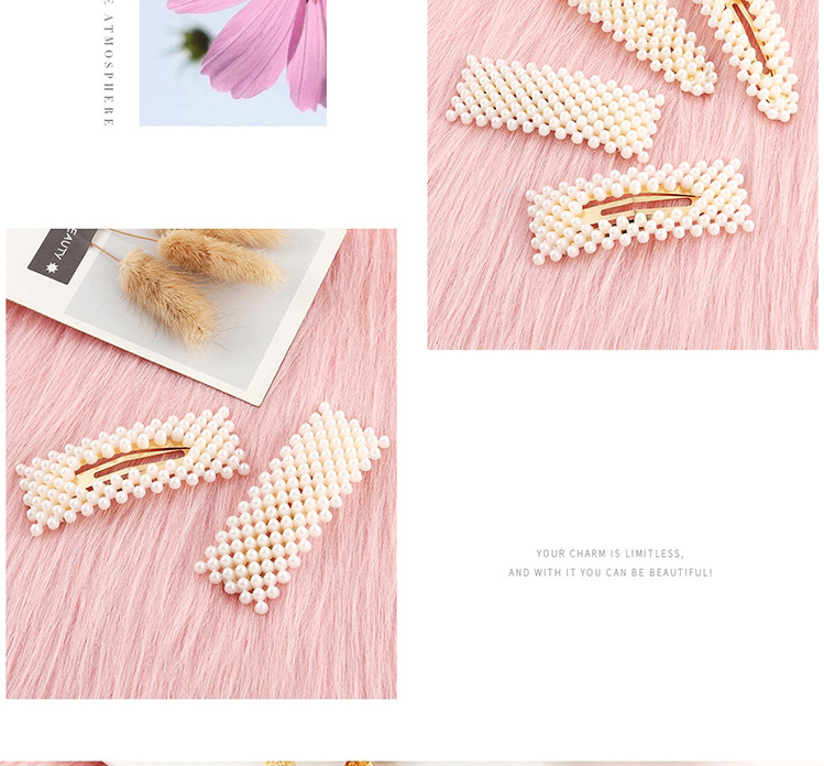 Fashion Gold Long Triangle Pearl Hairpin,Hairpins