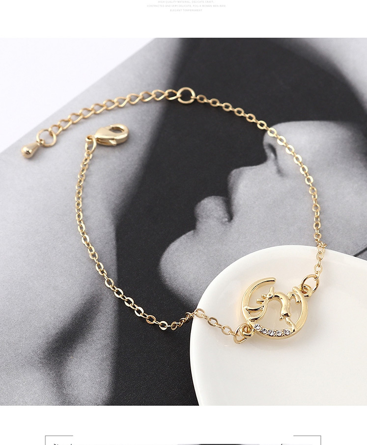 Fashion Platinum Gold Crystal Elk Bracelet Necklace Set,Crystal Sets