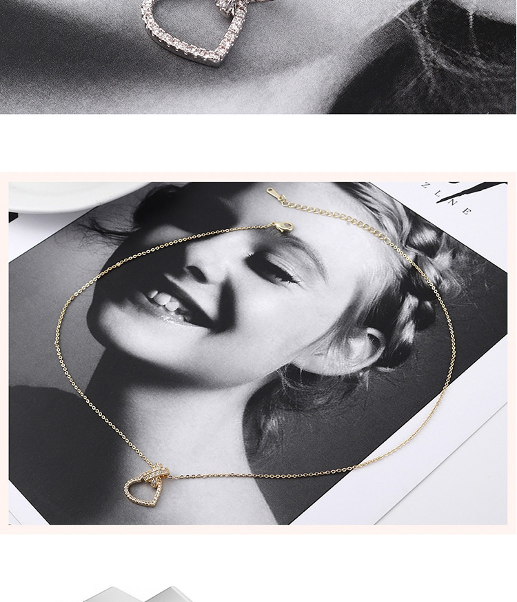 Fashion Platinum Lock Zircon Necklace,Necklaces