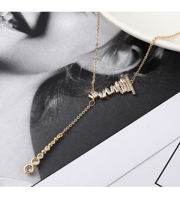 Fashion 14k Gold Star Twilight Zircon Necklace,Multi Strand Necklaces