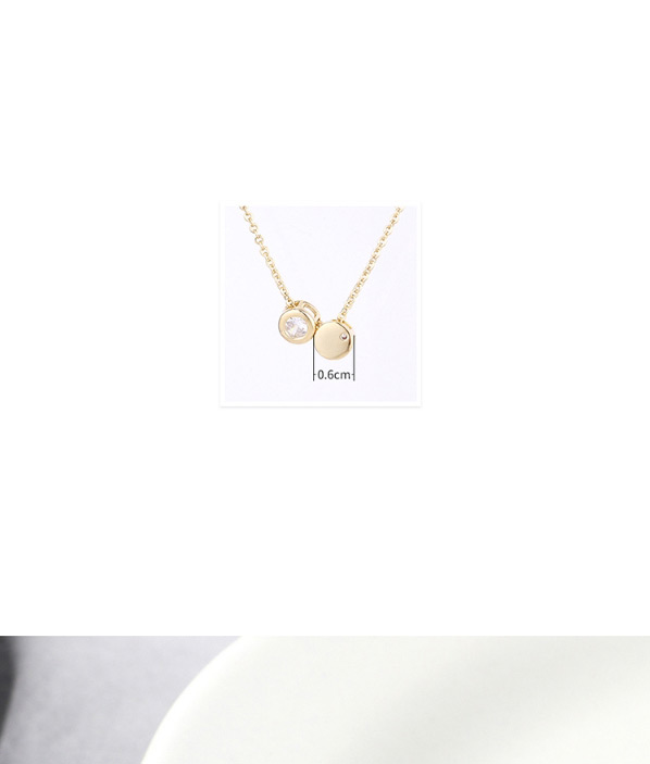 Fashion Platinum Copper Plated Gold Zircon Necklace,Necklaces