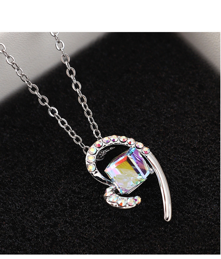 Fashion Violet Heart Crystal Necklace,Crystal Necklaces