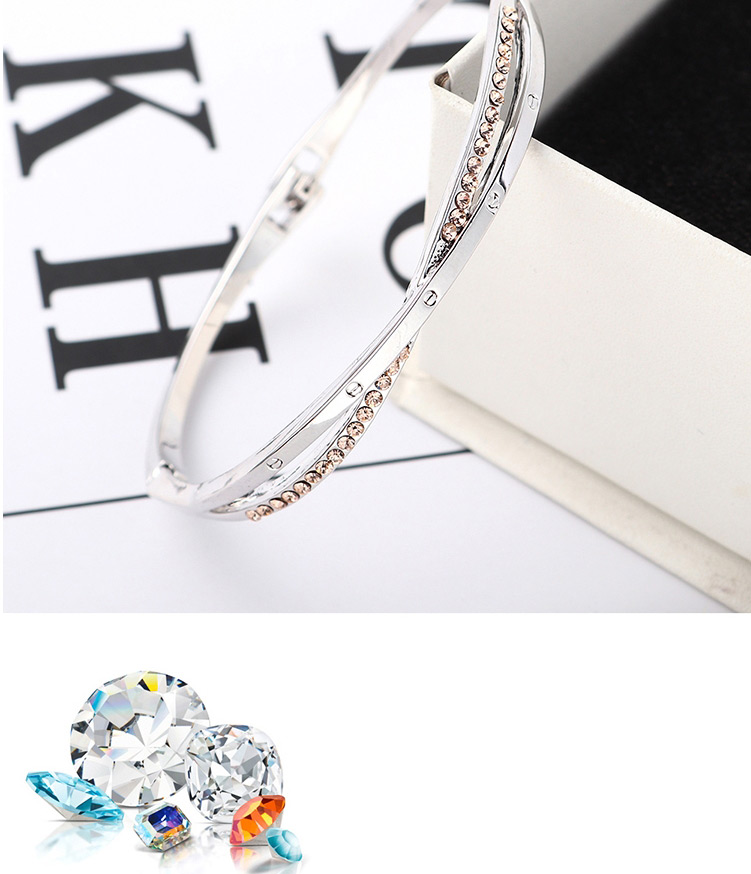 Fashion Light Peach Heavenly Love Crystal Bracelet,Crystal Bracelets