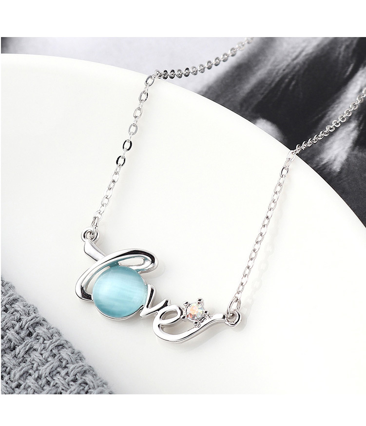 Fashion Gray Crystal Opal C Necklace - Star Color,Pendants