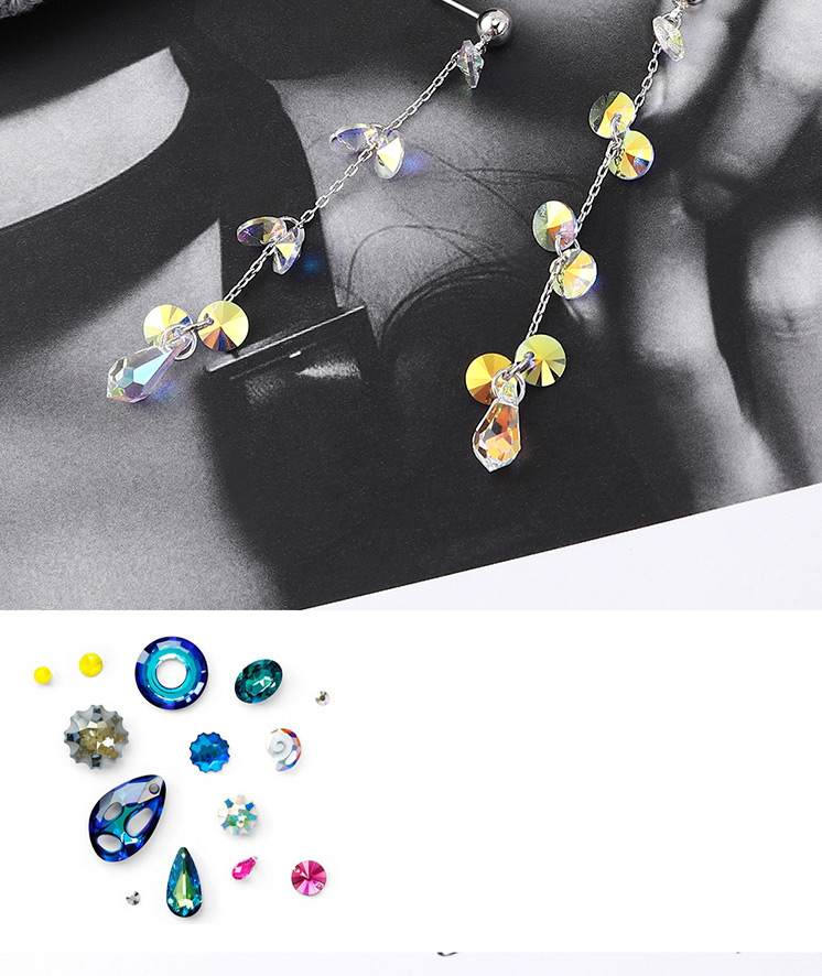 Fashion Color Crystal Earrings - Shining,Stud Earrings