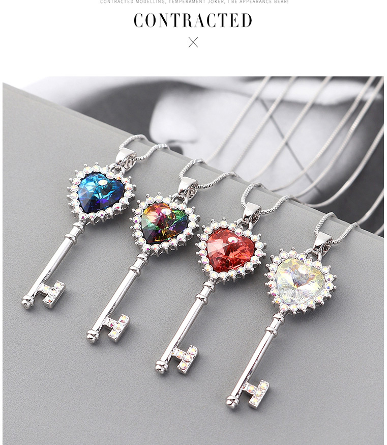 Fashion Colorful Crystal Necklace - Key To The Atrium,Pendants