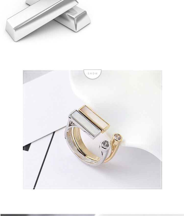 Fashion 14k Gold Zircon Ring - Mirror Light,Fashion Rings