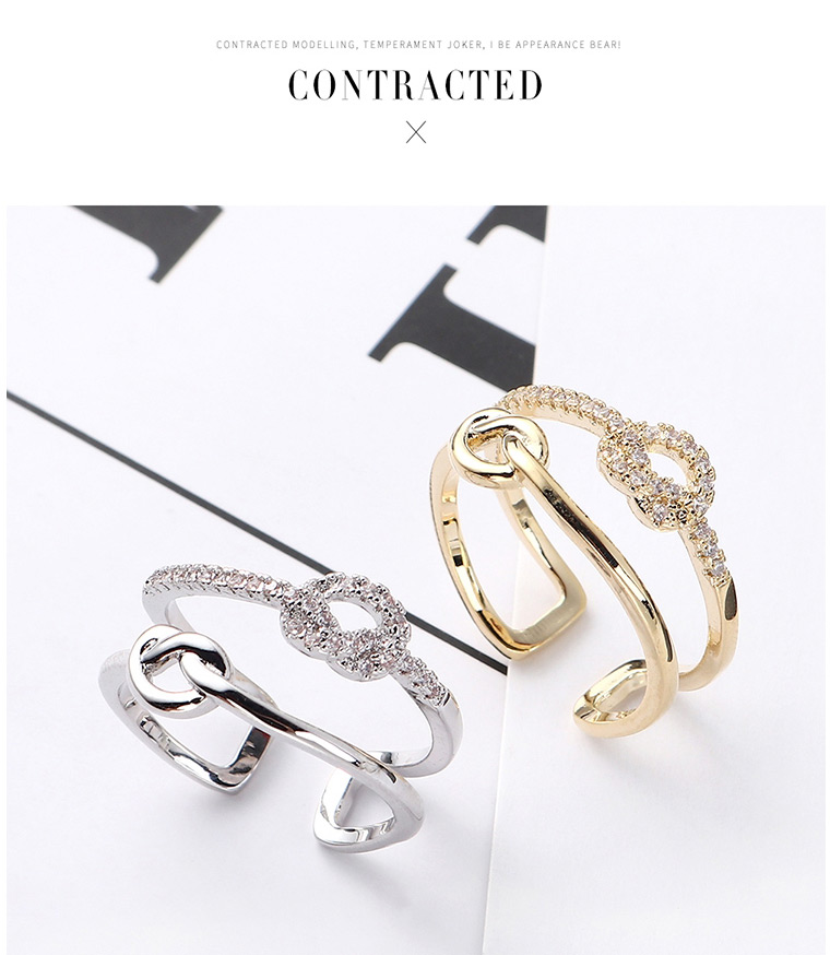 Fashion 14k Gold Zircon Ring - Romantic Heart,Fashion Rings