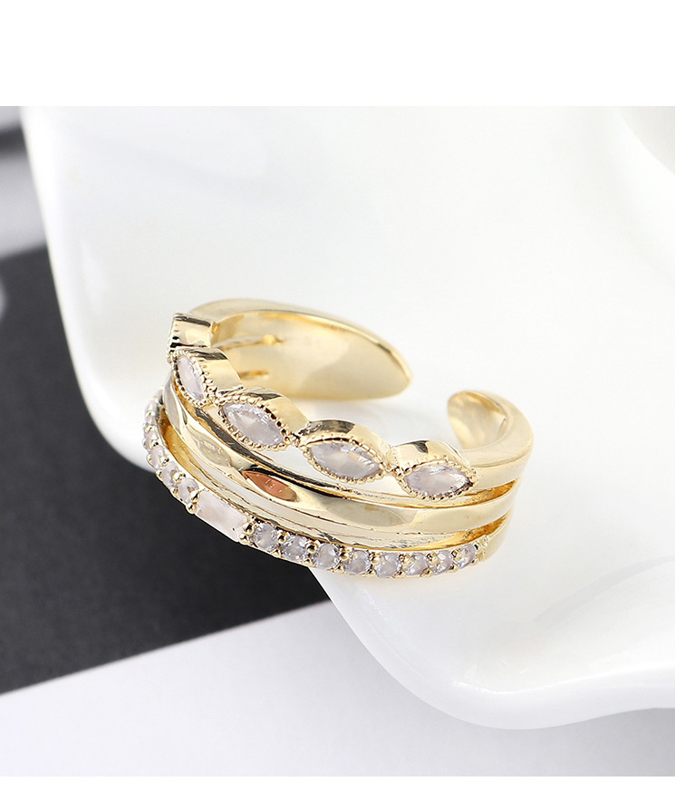 Fashion Platinum Zircon Ring - Comet River,Fashion Rings