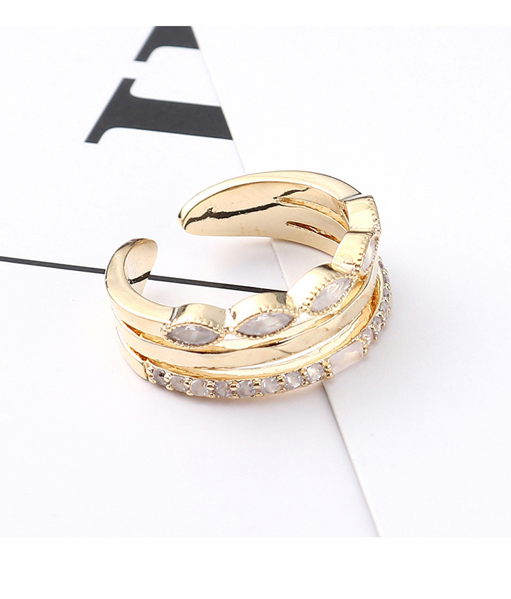 Fashion 14k Gold Zircon Ring - Comet River,Fashion Rings