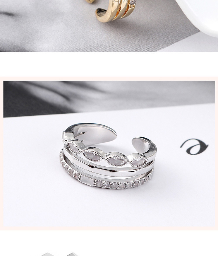 Fashion 14k Gold Zircon Ring - Comet River,Fashion Rings