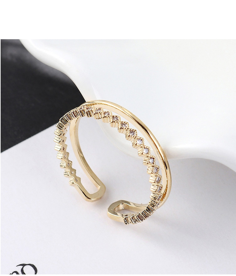 Fashion 14k Gold Zircon Ring - Glory,Fashion Rings