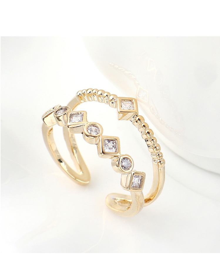 Fashion 14k Gold Zircon Ring - Ring Of Charm,Fashion Rings