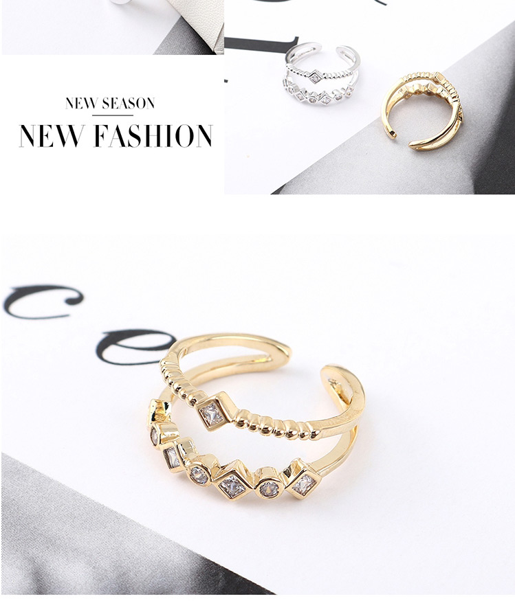Fashion Platinum Zircon Ring - Ring Of Charm,Fashion Rings