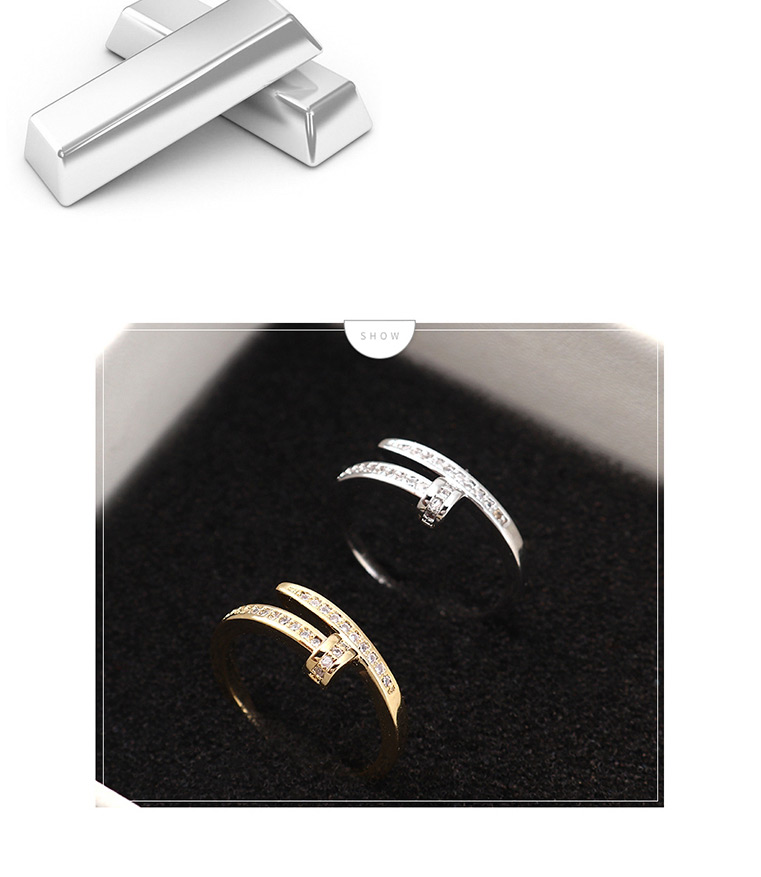 Fashion 14k Gold Zircon Ring - Belt Buckle,Fashion Rings