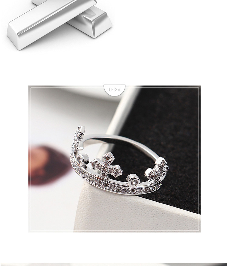 Fashion 14k Gold Zircon Ring - Crown Ring,Fashion Rings