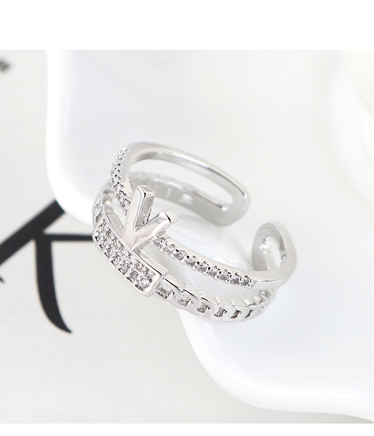 Fashion 14k Gold Zircon Ring - V Love Life,Fashion Rings