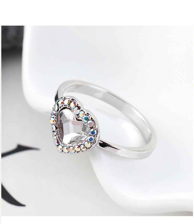 Fashion White Crystal Ring - Love Is You And Me,Fashion Rings