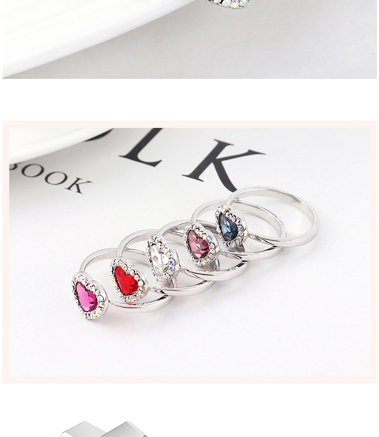 Fashion Classical Pink Crystal Ring - Love Is You And Me,Fashion Rings