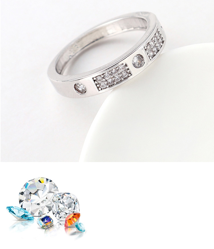 Fashion Platinum Zircon Ring - Traces Of Love,Fashion Rings