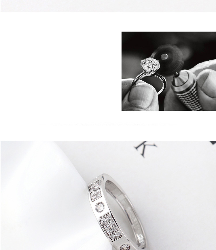 Fashion Platinum Zircon Ring - Traces Of Love,Fashion Rings