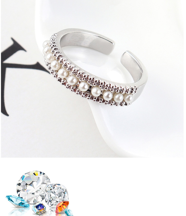 Fashion Platinum Zircon Ring - Dazzling,Fashion Rings