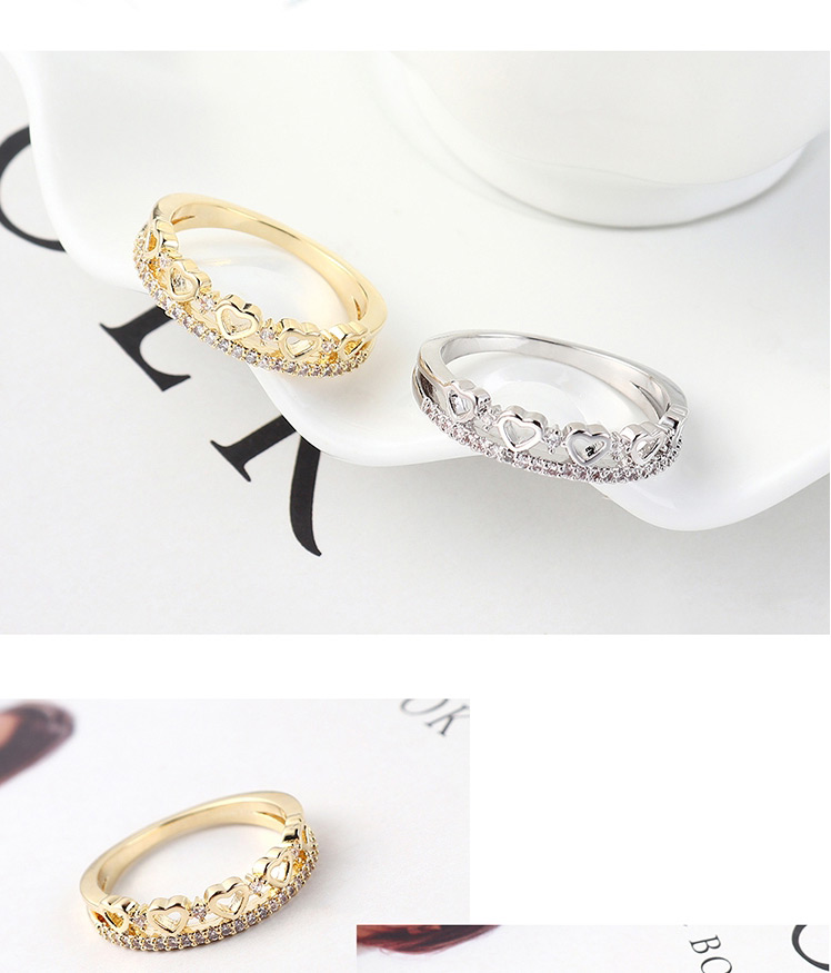 Fashion 14k Gold Zircon Ring - The Heart Is You,Fashion Rings