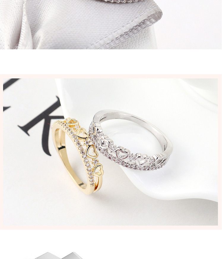 Fashion 14k Gold Zircon Ring - The Heart Is You,Fashion Rings