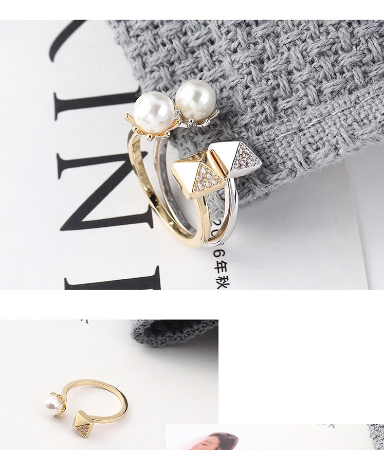 Fashion Platinum Zircon Ring - Love Square Drill,Fashion Rings