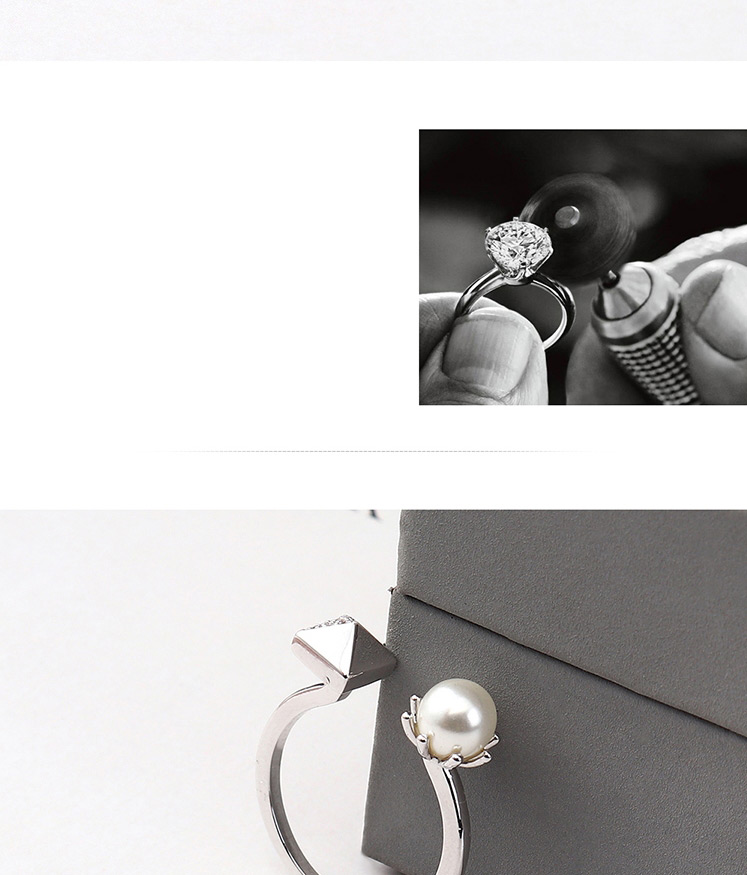 Fashion 14k Gold Zircon Ring - Love Square Drill,Fashion Rings