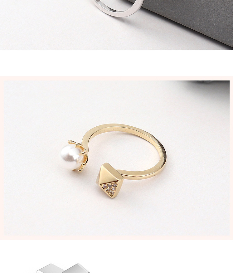 Fashion 14k Gold Zircon Ring - Love Square Drill,Fashion Rings
