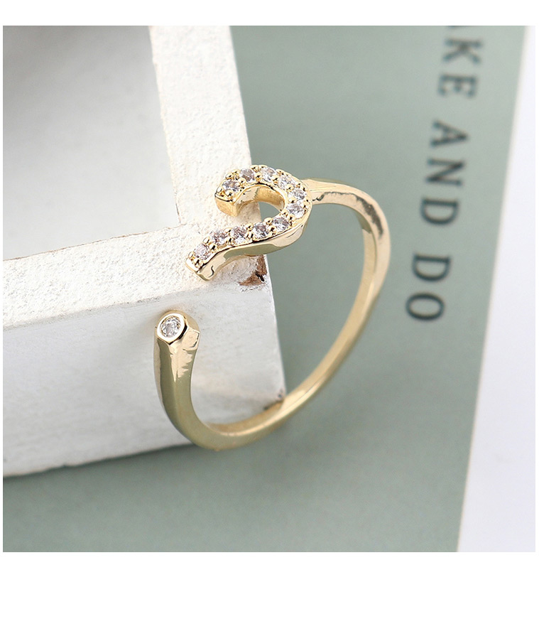 Fashion 14k Gold Zircon Ring - Interpretation Symbol,Fashion Rings