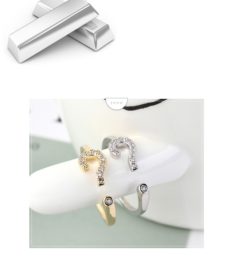 Fashion 14k Gold Zircon Ring - Interpretation Symbol,Fashion Rings