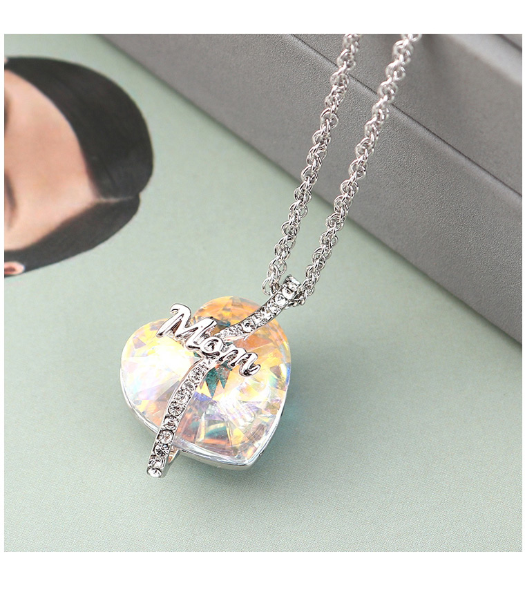 Fashion Colorful White Crystal Necklace - Love Is Eternal,Pendants
