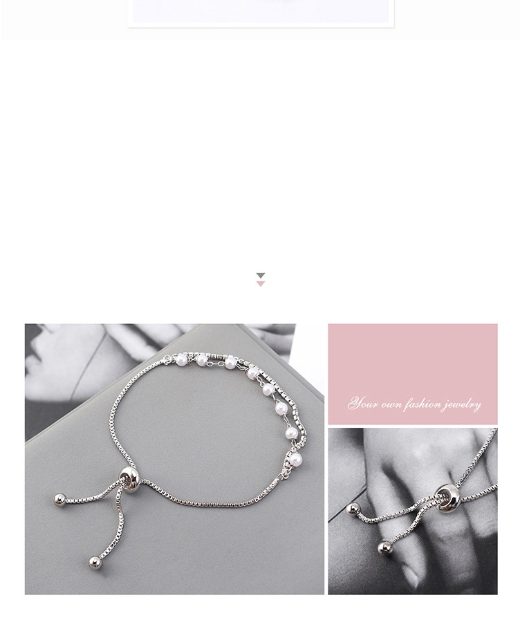 Fashion Platinum Pearl Crystal Bracelet,Bracelets