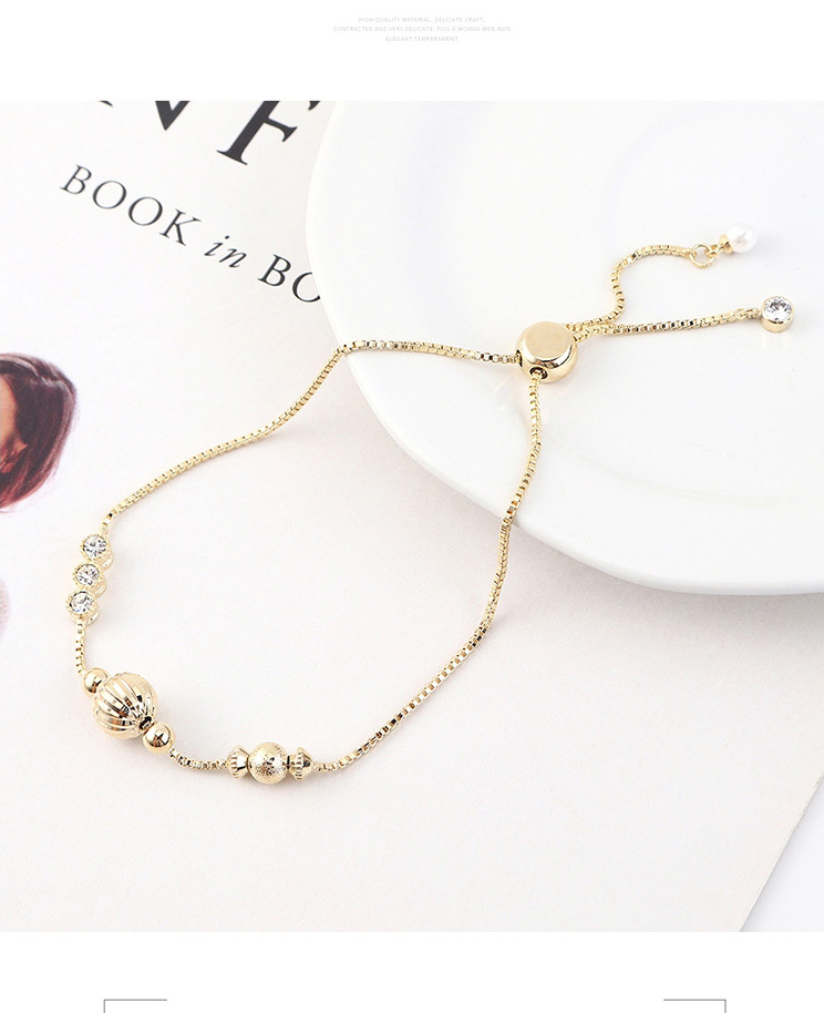 Fashion (14k Gold) Beaded Zircon Bracelet,Bracelets