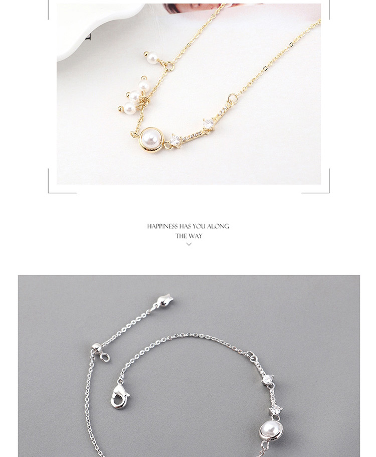 Fashion (14k Gold) Pearl Zircon Bracelet,Bracelets