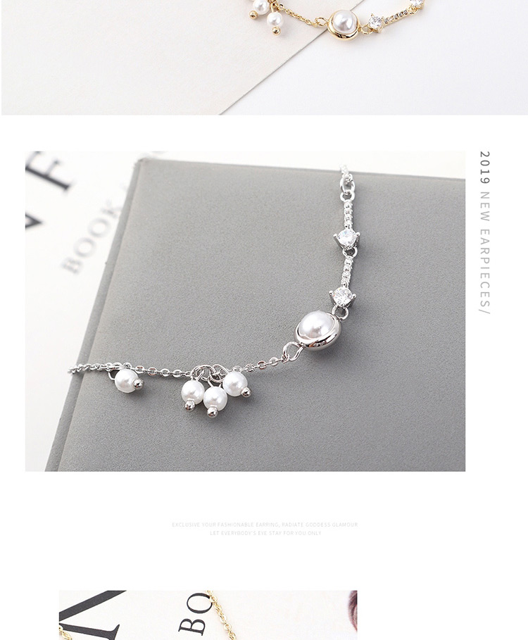 Fashion (platinum) Pearl Zircon Bracelet,Bracelets