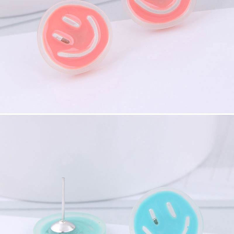 Fashion Blue Smiley Earrings (4 Pairs Of Prices),Stud Earrings
