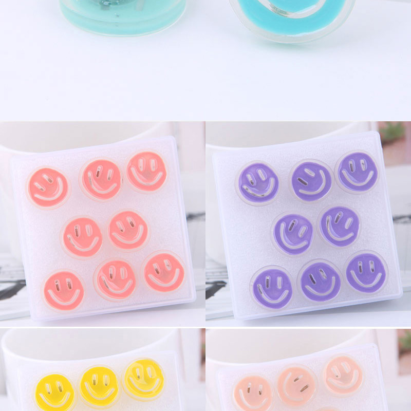 Fashion Pink Smiley Earrings (4 Pairs Of Prices),Stud Earrings
