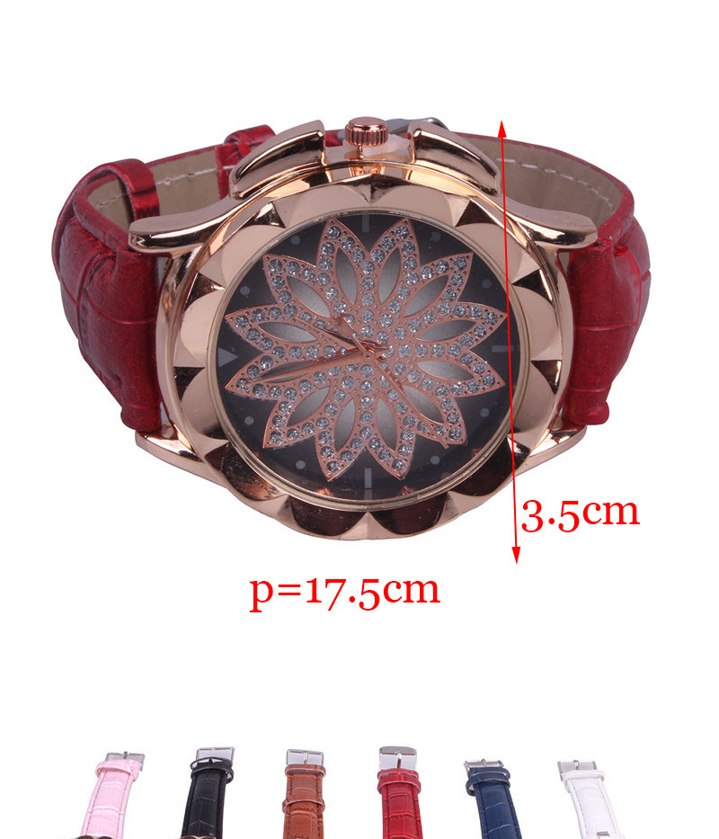 Fashion Pink Time To Run The Disc Leather Watch,Ladies Watches