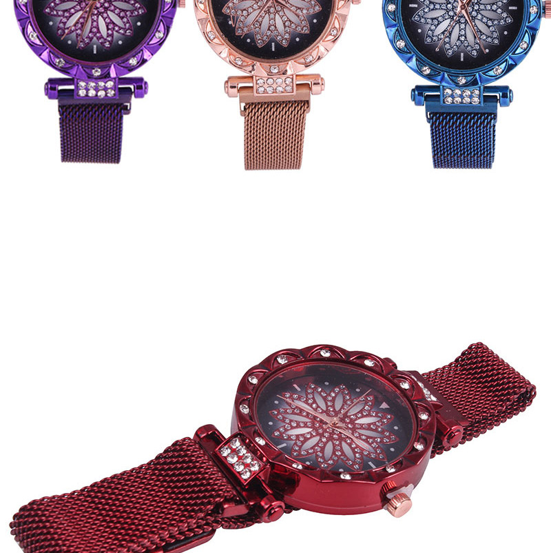 Fashion Purple Time To Run The Tape Watch,Ladies Watches