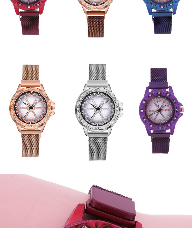 Fashion Purple Time To Run The Tape Tape Watch,Ladies Watches