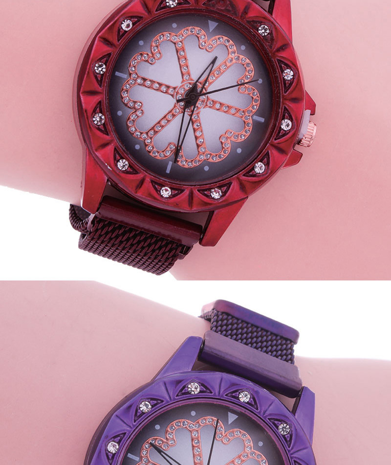 Fashion Purple Time To Run The Tape Tape Watch,Ladies Watches
