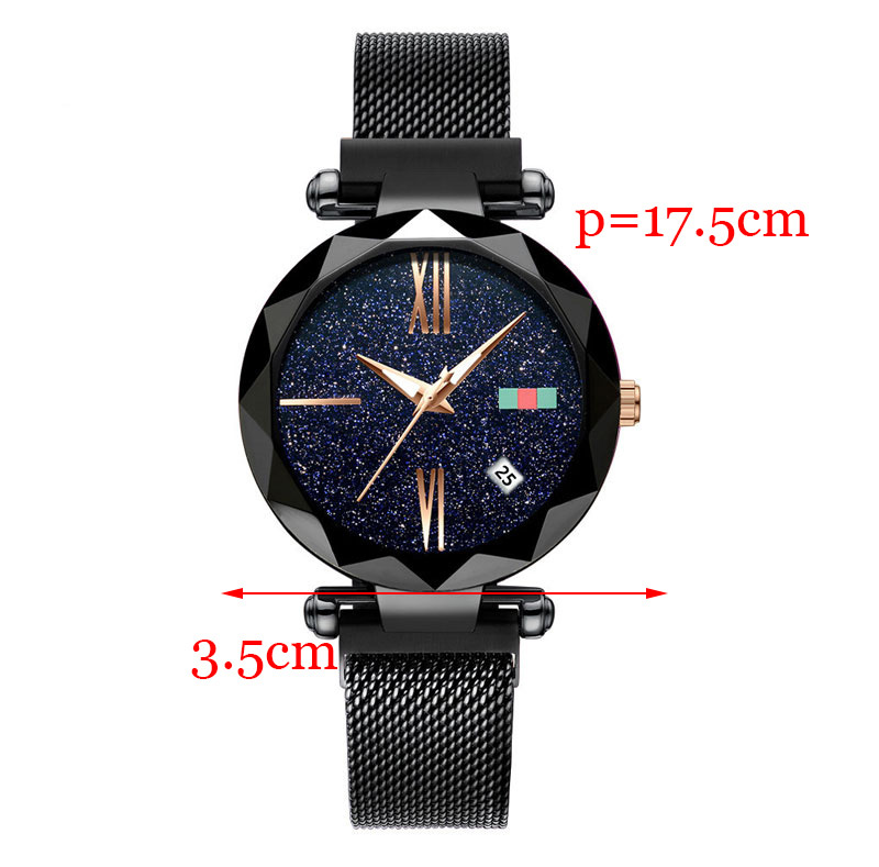 Fashion Blue Tape Watch Starry Sky Watch,Ladies Watches