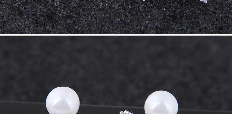 Fashion Silver Meteor Pearl Stud Earrings,Stud Earrings