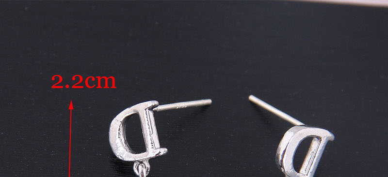 Fashion Silver Inlaid Zircon Earrings,Drop Earrings