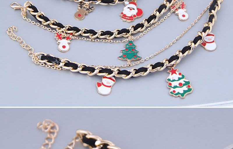 Fashion Red Metal Christmas Pendant Bracelet,Fashion Bracelets